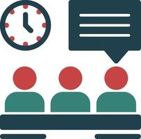Briefing Glyph Two Color Icon vector