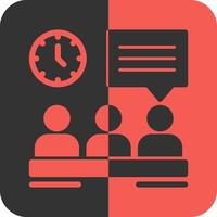 Briefing Red Inverse Icon vector