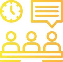 Briefing Linear Gradient Icon vector