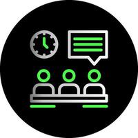 Briefing Dual Gradient Circle Icon vector