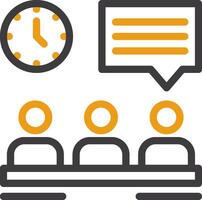 Briefing Line Two Color Icon vector