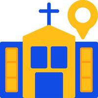 Church Flat Two Color Icon vector