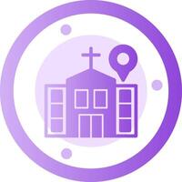 Church Glyph Gradient Icon vector