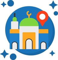 mezquita cola color icono vector