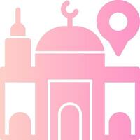 Mosque Solid Multi Gradient Icon vector