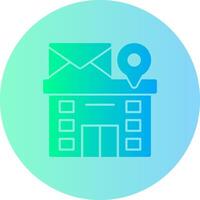 Post Office Gradient Circle Icon vector