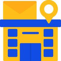 Post Office Flat Two Color Icon vector