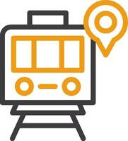 Subway Line Two Color Icon vector