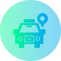 Taxi Gradient Circle Icon vector