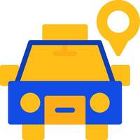 Taxi Flat Two Color Icon vector