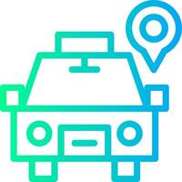Taxi Linear Gradient Icon vector