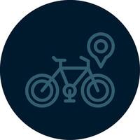 Bicycle Line Multi color Icon vector