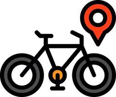 Bicycle Line Filled Icon vector