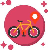 Bicycle Tailed Color Icon vector