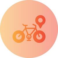 Bicycle Gradient Circle Icon vector