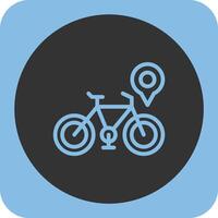 Bicycle Linear Round Icon vector