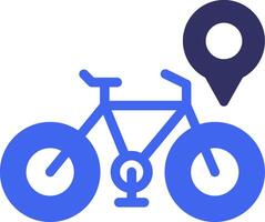 Bicycle Solid Two Color Icon vector