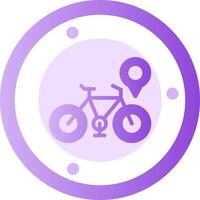 icono de gradiente de glifo de bicicleta vector