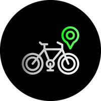 Bicycle Dual Gradient Circle Icon vector