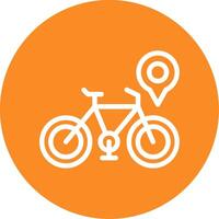 Bicycle Outline Circle Icon vector