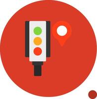 Traffic Light Flat Shadow Icon vector