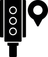 Traffic Light Glyph Icon vector