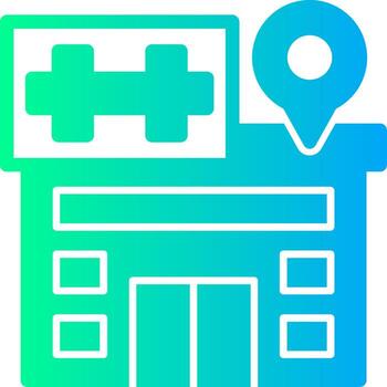 gimnasio sólido multi degradado icono vector