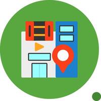 Cinema Flat Shadow Icon vector
