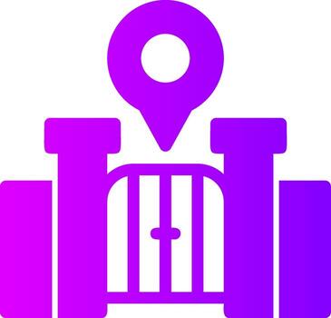 zoo sólido multi degradado icono vector