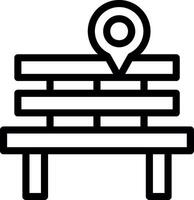 Park Bench Line Icon vector