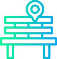 Park Bench Linear Gradient Icon vector