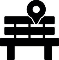 Park Bench Glyph Icon vector