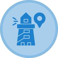 Lighthouse Multicolor Circle Icon vector