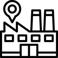 Factory Line Icon vector