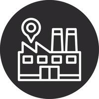 Factory Inverted Icon vector