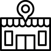 Grocery Store Line Icon vector