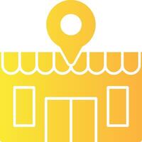 Grocery Store Solid Multi Gradient Icon vector