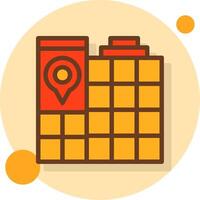 Mall Filled Shadow Circle Icon vector