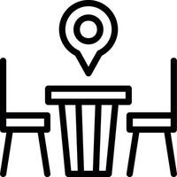 Restaurant Table Line Icon vector