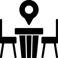 Restaurant Table Glyph Icon vector