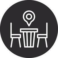 Restaurant Table Inverted Icon vector