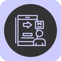 Business to consumer Linear Round Icon vector