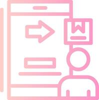 Business to consumer Linear Gradient Icon vector