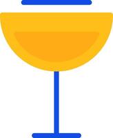 Wine Glass Flat Two Color Icon vector