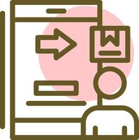Business to consumer Linear Circle Icon vector