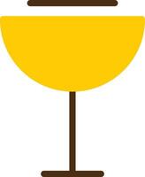 Wine Glass Yellow Lieanr Circle Icon vector