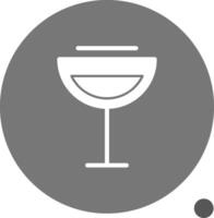 vino vaso glifo sombra icono vector