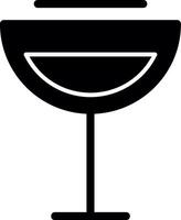 Wine Glass Glyph Icon vector