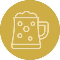 Beer Mug Line Multi color Icon vector