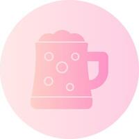 Beer Mug Gradient Circle Icon vector